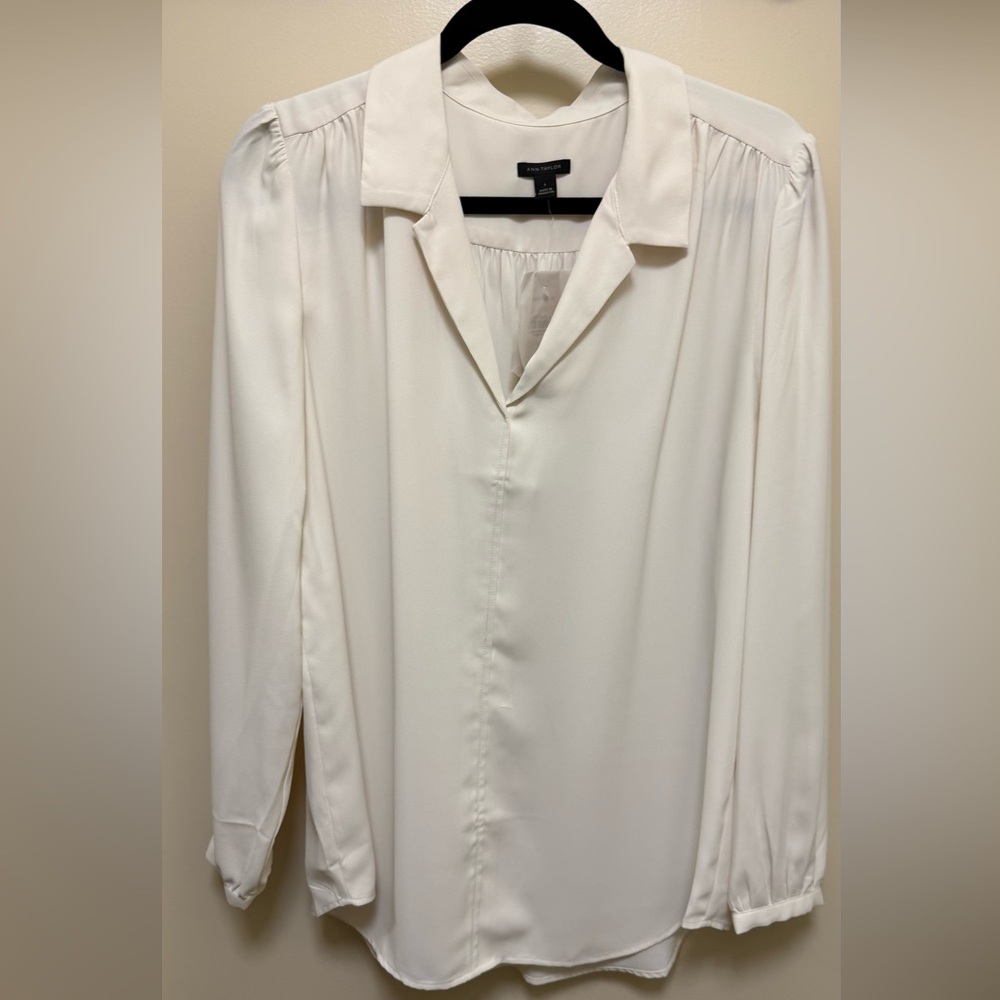 NWT Ann Taylor Ivory Dress Shirt